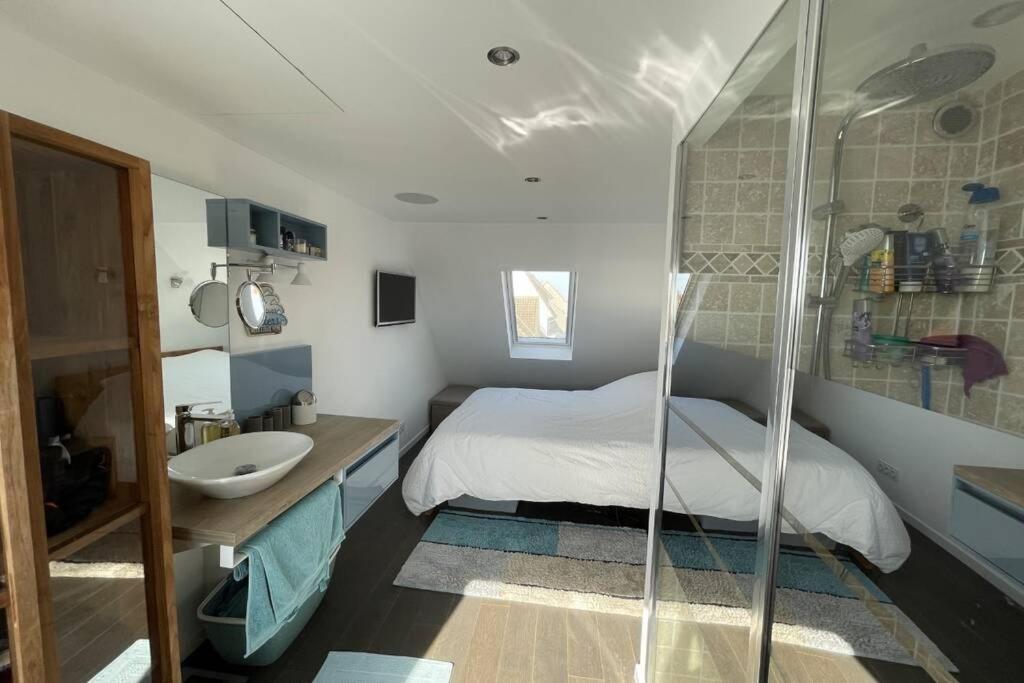 Duplex Avec Jacuzzi Vue Imprenable Sur La Baie De Wissant Apartment Exterior photo