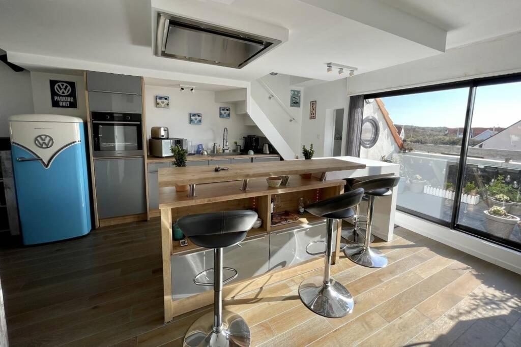 Duplex Avec Jacuzzi Vue Imprenable Sur La Baie De Wissant Apartment Exterior photo