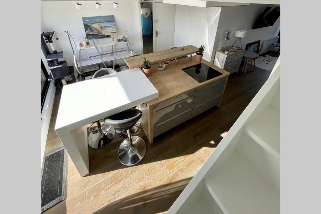 Duplex Avec Jacuzzi Vue Imprenable Sur La Baie De Wissant Apartment Exterior photo